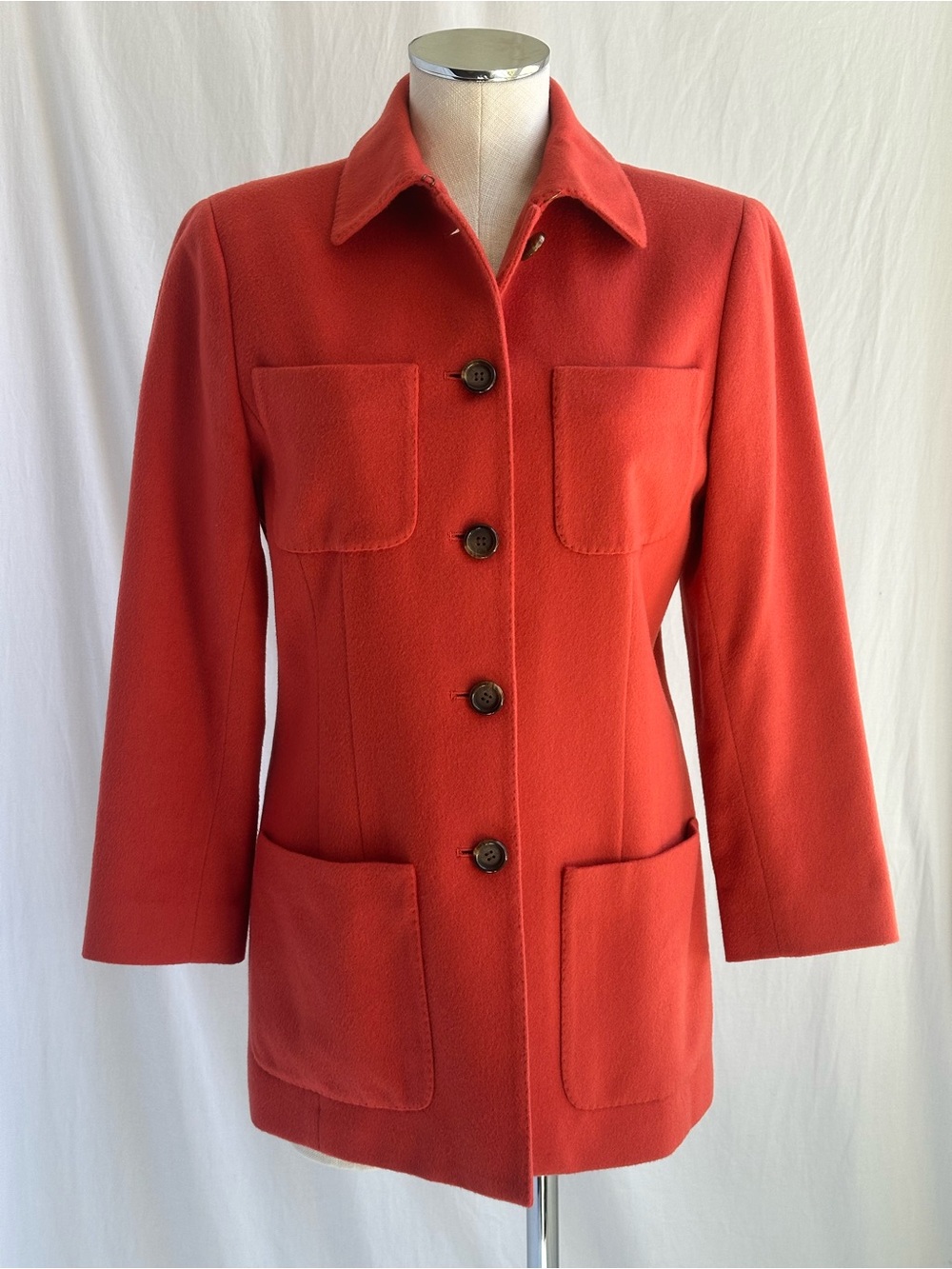 Vintage Carlisle 100% Cashmere Coat | Burnt Orange / Rust | US 4